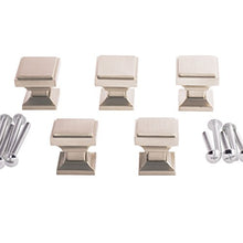 Load image into Gallery viewer, Brushed Nickel Square Cabinet Knobs - 22-G5CD-XCFI