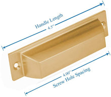 Load image into Gallery viewer, Brushed Brass Cup Pulls - SH014-BRS-5
