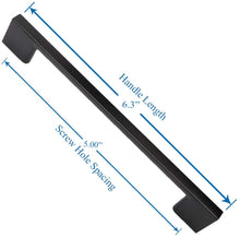 Load image into Gallery viewer, Black Cabinet Drawer Pulls - SH3229-128-BLK-5