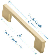 Load image into Gallery viewer, Brushed Brass Cabinet Handles - SH3229-96-BRS-5